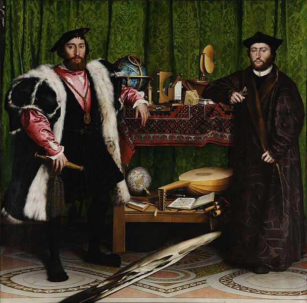 The Ambassadors 1533 by Hans Holbein the Younger 1498-1543 National Gallery London Room C